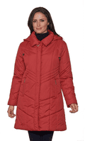Womens Padded Hooded Red Coat db7023